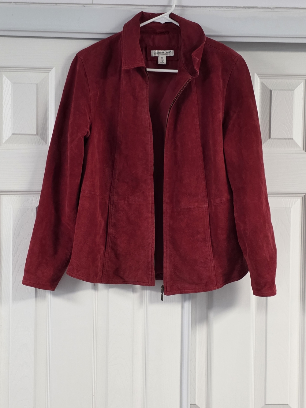 Coldwater Creek Women's Suede Jacket in Rich Red